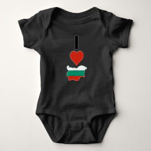 Body I Love Bulgaria Vertical I Heart Country Flag Map