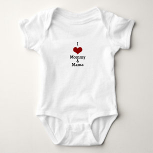 Body I love mama et maman red heart