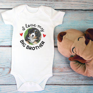 Body "I Love My Big Brother" avec photo personnalisée d