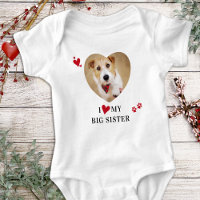 I Love My Big Sister Custom Heart Chien Photo