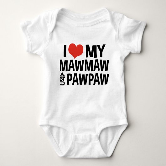 Body I Love My MawMaw et PawPaw (Devant)