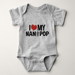 Body I Love My Nan et Pop Baby Beanie