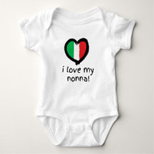 I Love My Nonna Italian Baby Bodysuit Shirt