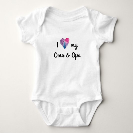 Body I Love My Oma et Opa Baby Bodysuit (Devant)