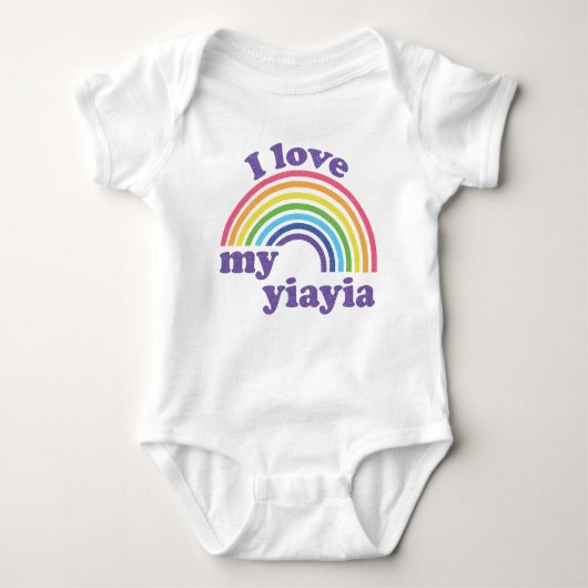 Body I Love My Yiayia - Mignonne arc-en-ciel (Devant)