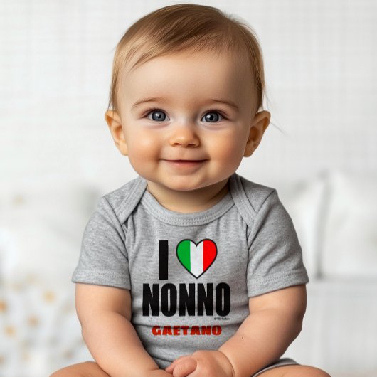 Body I LOVE NONNO Italien Baby Bodysuit