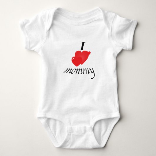 Body 'I ❤️ maman' Design pour la tenue de votre petit (Devant)