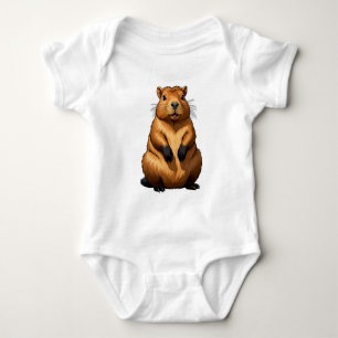 Body Illustration d'animal de rongeur de Capybara migno