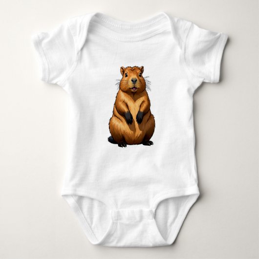 Body Illustration d'animal de rongeur de Capybara migno (Devant)