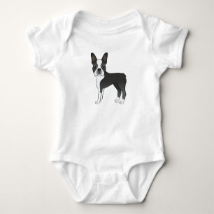 Body Illustration de chien Boston Terrier noir et blanc