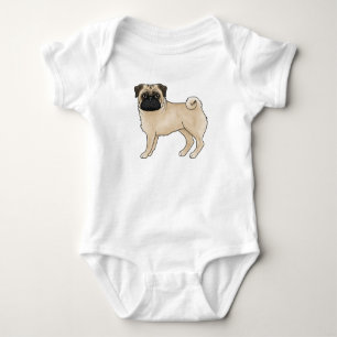 Body Illustration de chien Mops couleur faon adorable