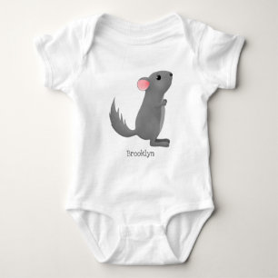 Body Illustration de chinchilla gris mignon
