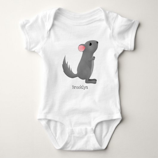 Body Illustration de chinchilla gris mignon (Devant)