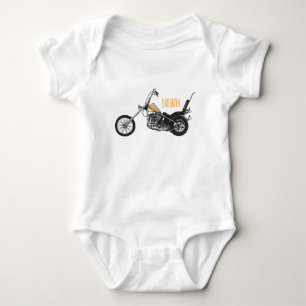 Body Illustration de dessin animé de moto chopper 1950