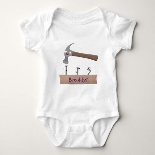 Body Illustration de dessin mignon, marteau et ongles (Devant)