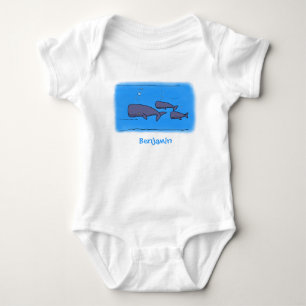 Body Illustration de mignonne migratrice de baleines à