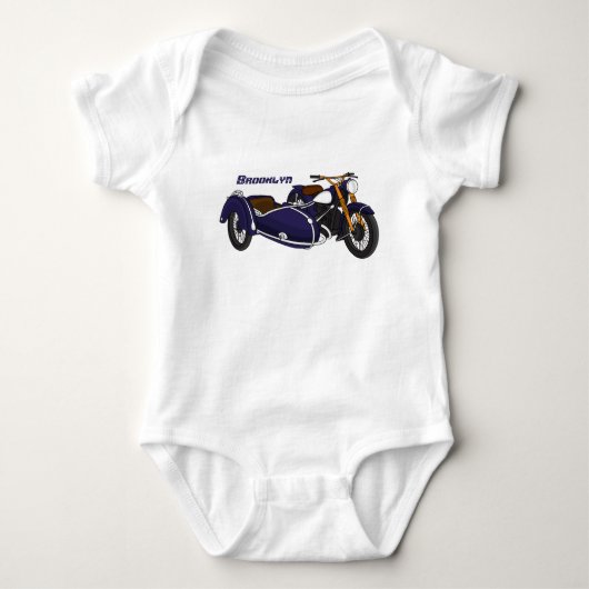Body Illustration de moto violette avec side-car (Devant)