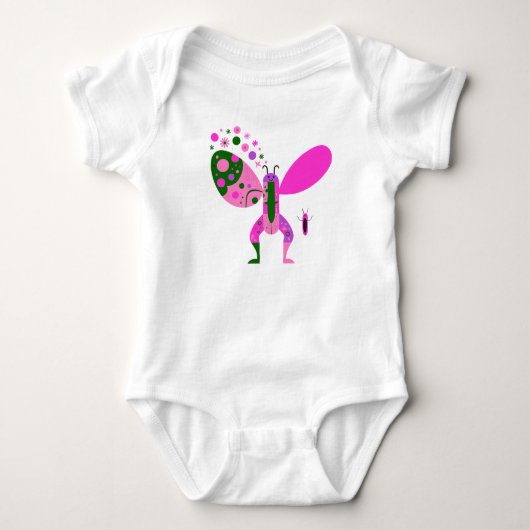 Body Illustration de papillon de fleur heureuse (Devant)