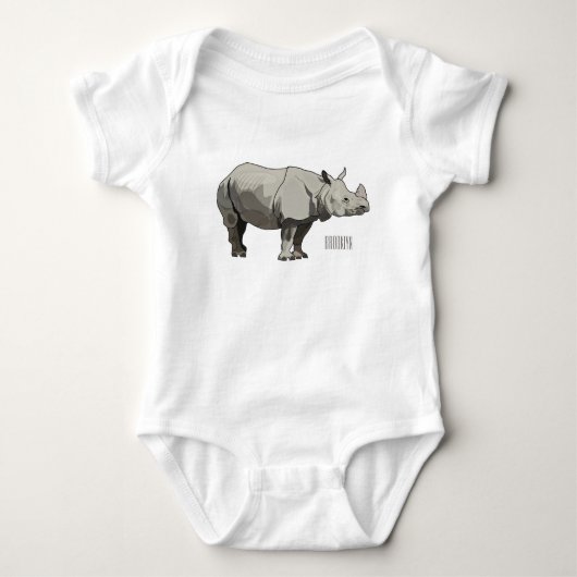 Body illustration de rhinocéros de Java de dessin animé (Devant)