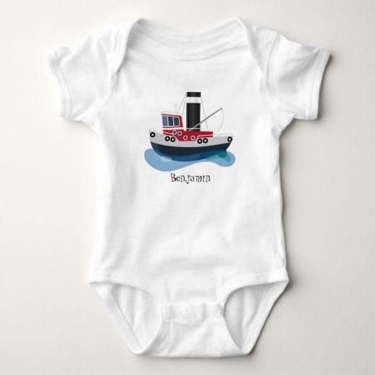 Body Illustration d'un bateau à chalutier mignon (Devant)