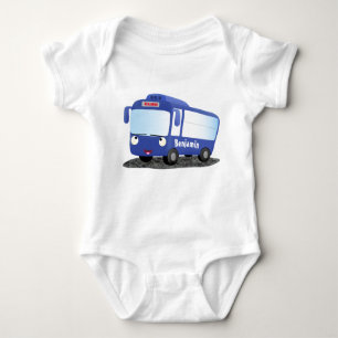 Body Illustration d'un bus moderne bleu mignon