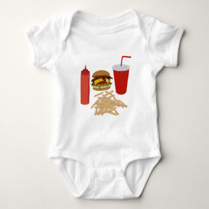 Body Illustration Fast Food Burger Fries