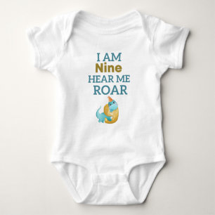 Body I'm Nine Hear Me Roar Personalized T-Rex Birthday
