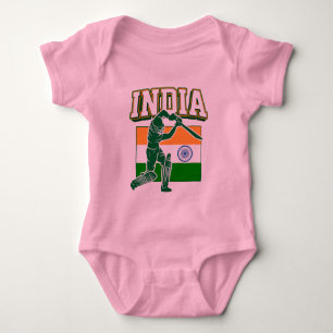 Body Inde Cricket avec Drapeau Indien cadeau