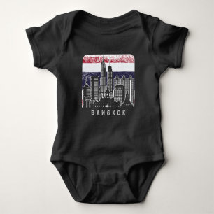 Body Indicateur Vintage Skyline de Bangkok Thaïlande