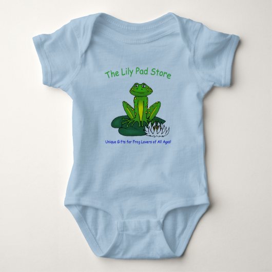 Body Infant's Frog on a Lily Pad Blue Bodysuit (Devant)