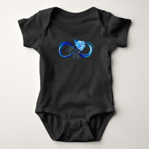 Body Infini lumineux avec rose bleue