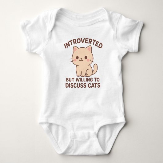 Body  Introvert But Discuss Cats Baby One-Pieces (Devant)