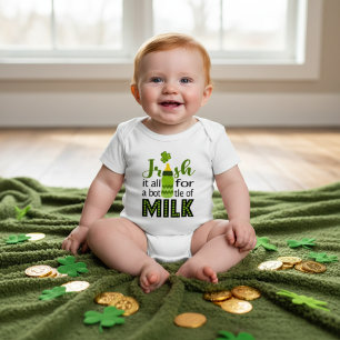 Body Irlandais tout pour un biberon de lait   St Paddy'