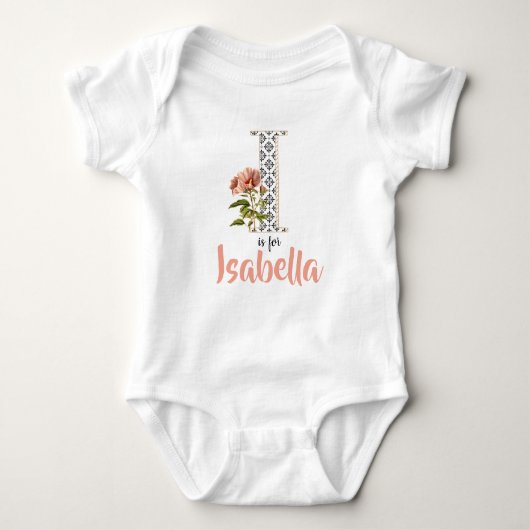 Body Isabella Nom Reveal Floral Lettre Girl Whimsical (Devant)
