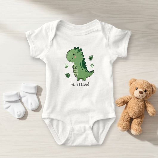 Body I've arrived Dinosaur Baby Bodysuit - Personalized
