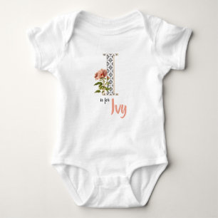 Body Ivy Name Reveal Floral Letter H Girl Whimsical