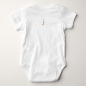 Body "J" Bébé avec Confettis Lettres (Dos)