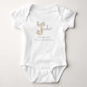 Body Jada filles lettre J nom signifie vêtements pour b