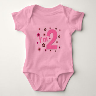 Body "J'ai 2ans des fleurs de rose et de brun
