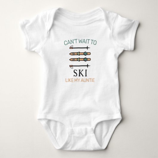 Body J'ai hâte de skier comme ma tante - Ski (Devant)