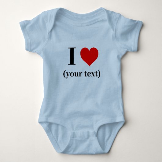 Body J'AI LE COEUR ! Bodysuit Baby Jersey - Bleu clair (Devant)