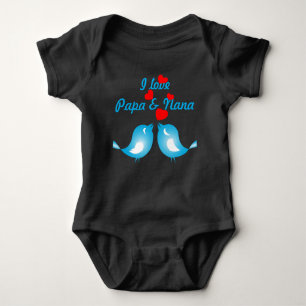 Body "J'aime des oiseaux bleus de papa et de Nana" et