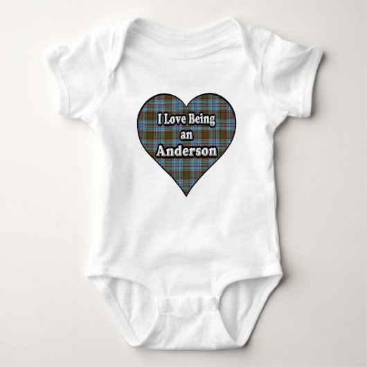 Body J'aime être un tartan de clan d'Anderson (Devant)