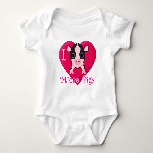 Body J'aime les porcs micro (Devant)