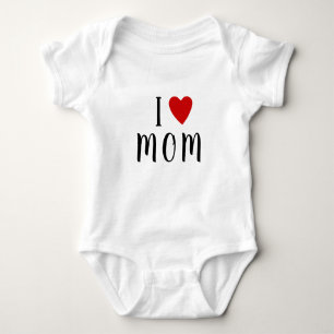 Body J'aime M O M Texte personnalisé coeur MAMAN Bod