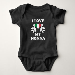 Body J'aime ma chemise italienne de bébé de grand-maman