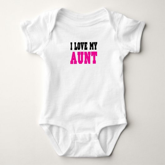 Body J'aime ma tante (rose) (Devant)