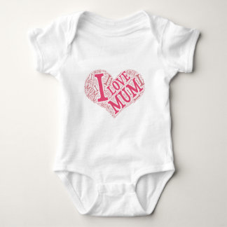 Body J'aime maman bébé long tamis