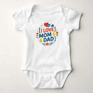 Body J'aime Maman & Papa (Cadeau de Naissance Grossesse