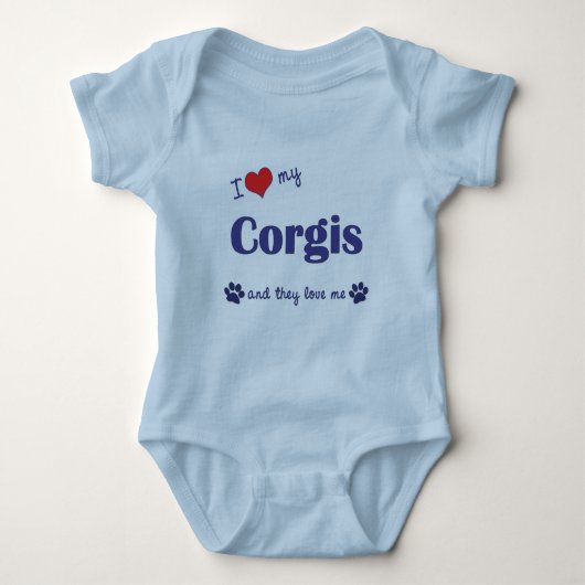 Body J'aime mes Corgis (les chiens multiples) (Devant)